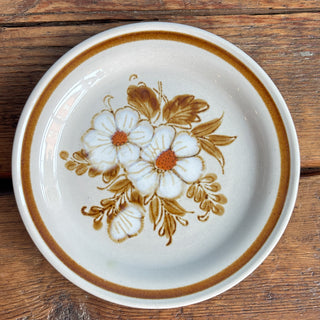 Vintage 1970s Mountain Wood Dried Flowers Salad Plates