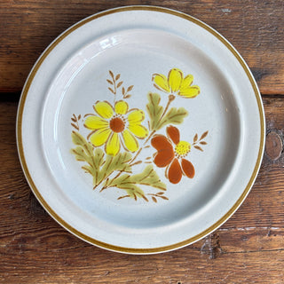 Vintage 1980s Stoneware by Excel Bonnie-Fleur Salad Plates