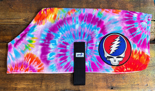 Grateful Dead Pastel Rainbow Tie Dye Fleece Dog Coat