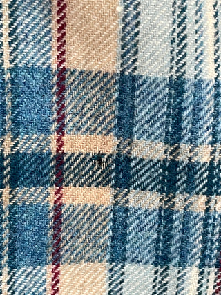 Vintage DEADSTOCK Young Pendletons Blue Plaid Long Maxi Wool Skirt