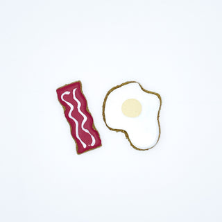 Bacon and Egg Shaped Dog Treat Cookies