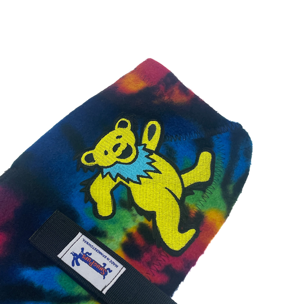Grateful Dead Dancing Bear Tie Dye Fleece Dog Coat – Little Hippie
