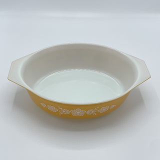 Vintage Butterfly Gold Pyrex Casserole Dish 045