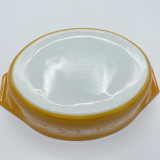 Vintage Butterfly Gold Pyrex Casserole Dish 045