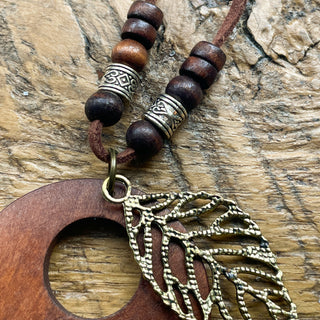 Handmade Boho Golden Leaf Necklace