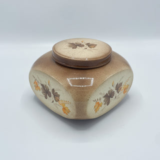 Vintage 1970s Brown Autumnal Jar