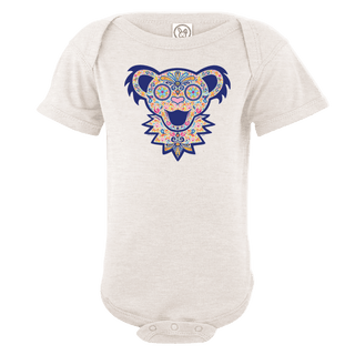 Grateful Dead Paisley Bear Face Short Sleeve Baby One Piece