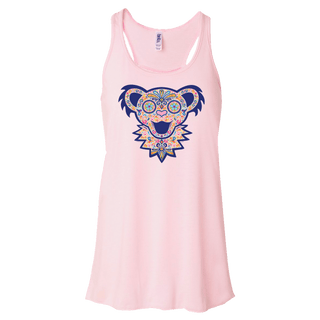 Grateful Dead Paisley Bear Face Women's Flowy Racerback Tank