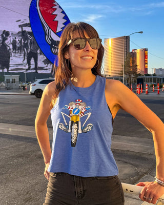 Grateful Dead Psycle Sam Women's Cropped Racerback Tank