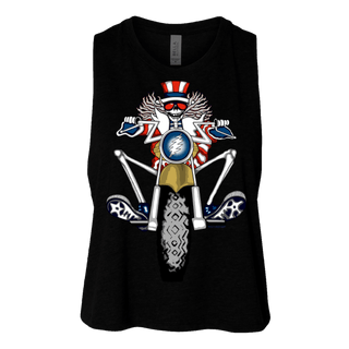 Grateful Dead Psycle Sam Women's Cropped Racerback Tank