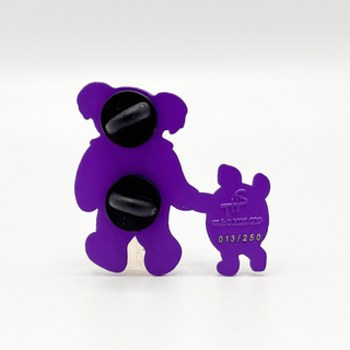 Grateful Dead Purple Terrapin & Bear Enamel Pin