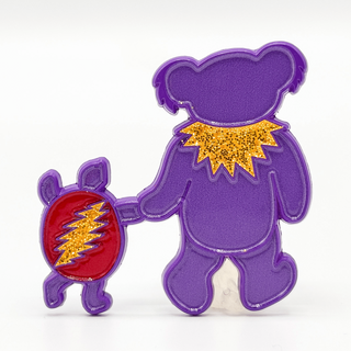 Grateful Dead Purple Terrapin & Bear Enamel Pin