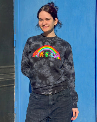 Grateful Dead Rainbow Bears Tie Dye Unisex Crewneck Sweatshirt