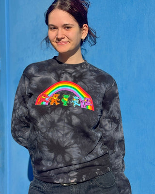 Grateful Dead Rainbow Bears Tie Dye Unisex Crewneck Sweatshirt