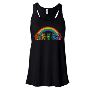 Grateful Dead Rainbow Bears Women's Flowy Racerback Tank