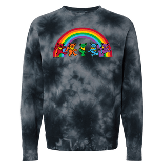 Grateful Dead Rainbow Bears Tie Dye Unisex Crewneck Sweatshirt