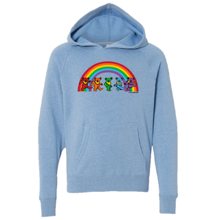 Grateful Dead Rainbow Bears Pigment Dyed Youth Hoodie