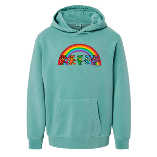 Grateful Dead Rainbow Bears Pigment Dyed Youth Hoodie