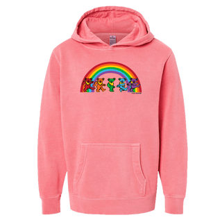Grateful Dead Rainbow Bears Pigment Dyed Youth Hoodie
