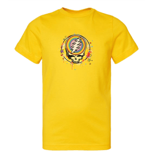 Grateful Dead Rainbow Splatter Steal Your Face Youth T Shirt
