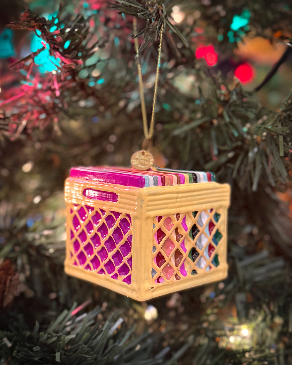 Record Crate Ornament Little Hippie