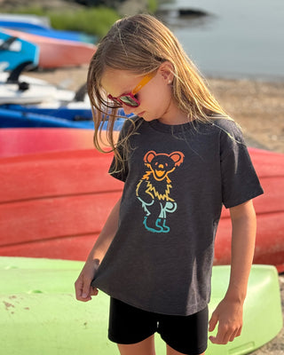 Grateful Dead Retro Stripes Bear Toddler T