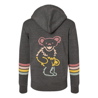 Grateful Dead Sunset Bear Women's Stripes Zip Hoodie