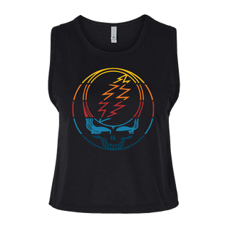 Grateful Dead Retro Stripes Stealie Women's Crop Tank