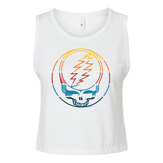 Grateful Dead Retro Stripes Stealie Women's Crop Tank