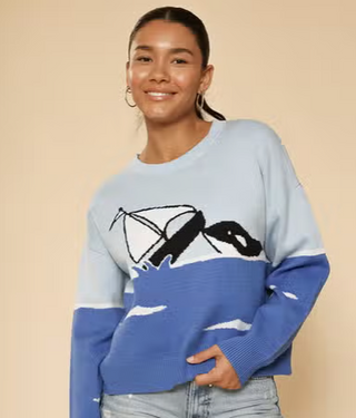 Orca & Sailboat Knit Sweater