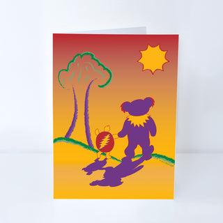 Grateful Dead Terrapin & Bear Greeting Card