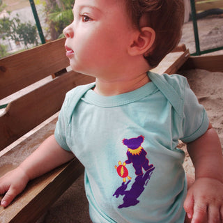 Grateful Dead Terrapin & Bear Short Sleeve Baby One Piece