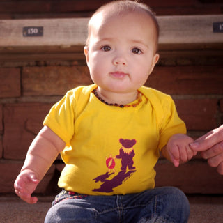 Grateful Dead Terrapin & Bear Short Sleeve Baby One Piece
