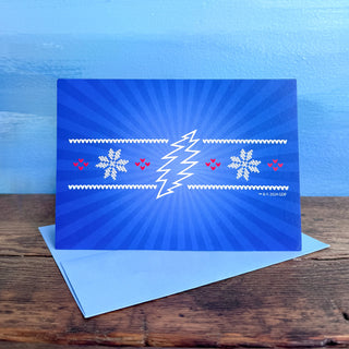 Grateful Dead Winter Bolt Greeting Card