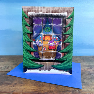 Grateful Dead Winter Window Holiday Greeting Card