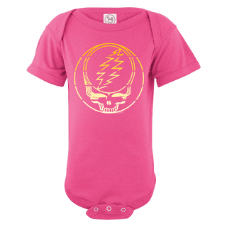 Grateful Dead Yellow Stripes Stealie Short Sleeve Baby One Piece