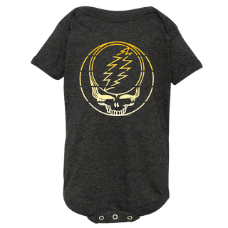 Grateful Dead Yellow Stripes Stealie Short Sleeve Baby One Piece