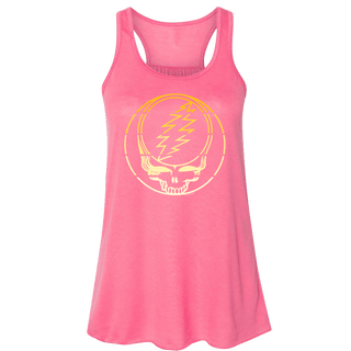 Grateful Dead Yellow Stripes Stealie Flowy Racerback Tank