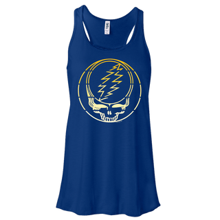 Grateful Dead Yellow Stripes Stealie Flowy Racerback Tank