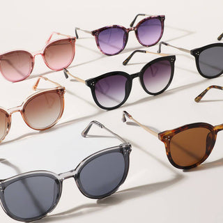 Round Shape Frame Thin Legs Fashion Sunglasses