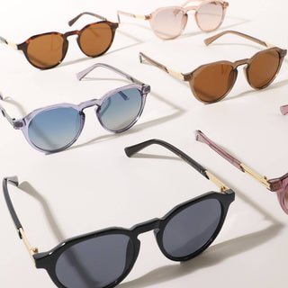 Semi-Transparent Round Frame Fashion Sunglasses