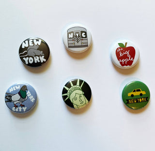 New York City 1" Buttons