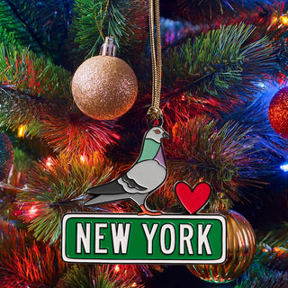 New York Pigeon Holiday Ornament