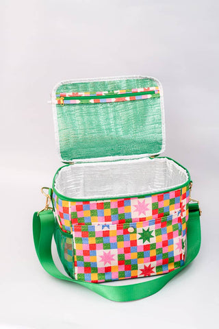 Checkered Stars Cooler Bag