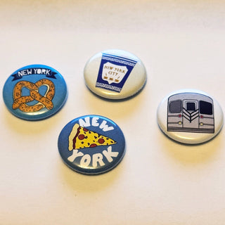 New York City 1" Buttons