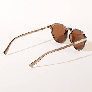 Semi-Transparent Round Frame Fashion Sunglasses