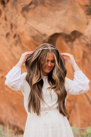 Cream Acetate Braided Headband