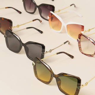 Oversized Half-chunk Minimal Eyeglasses