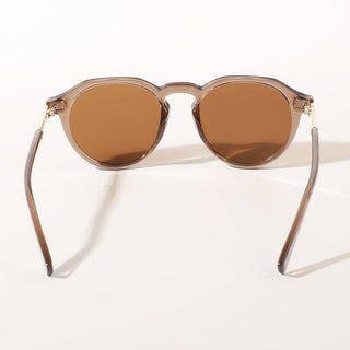 Semi-Transparent Round Frame Fashion Sunglasses