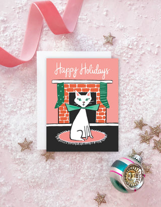Pretty Kitty Holiday Greeting Card